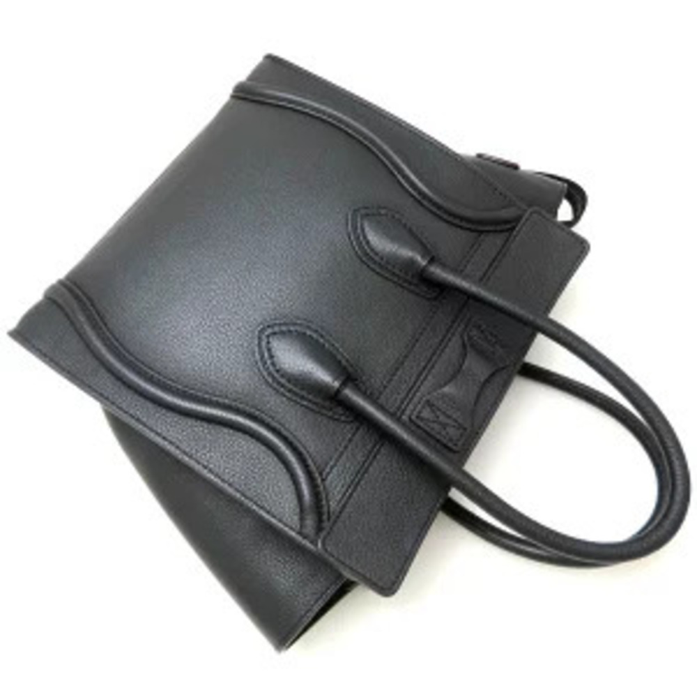 CELINE Luggage Shopper Handbag Leather Black - Picture 4 of 9